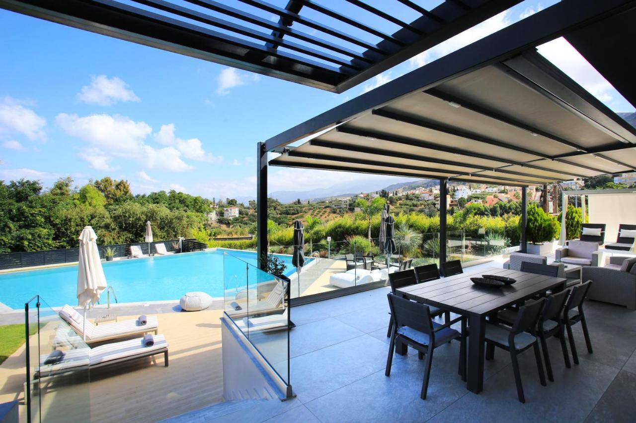 Orama Luxury Villa 4 Bedrooms With Private Pool Hersonissos  Exterior photo
