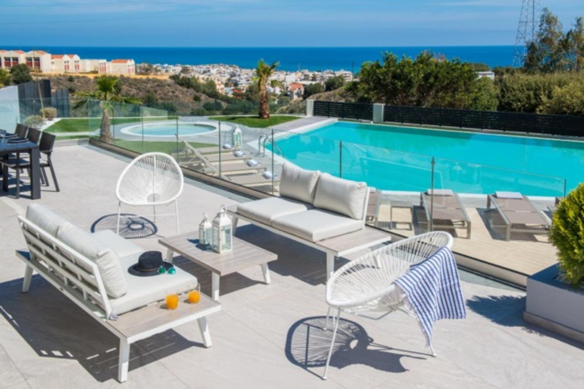 Orama Luxury Villa 4 Bedrooms With Private Pool Hersonissos  Exterior photo