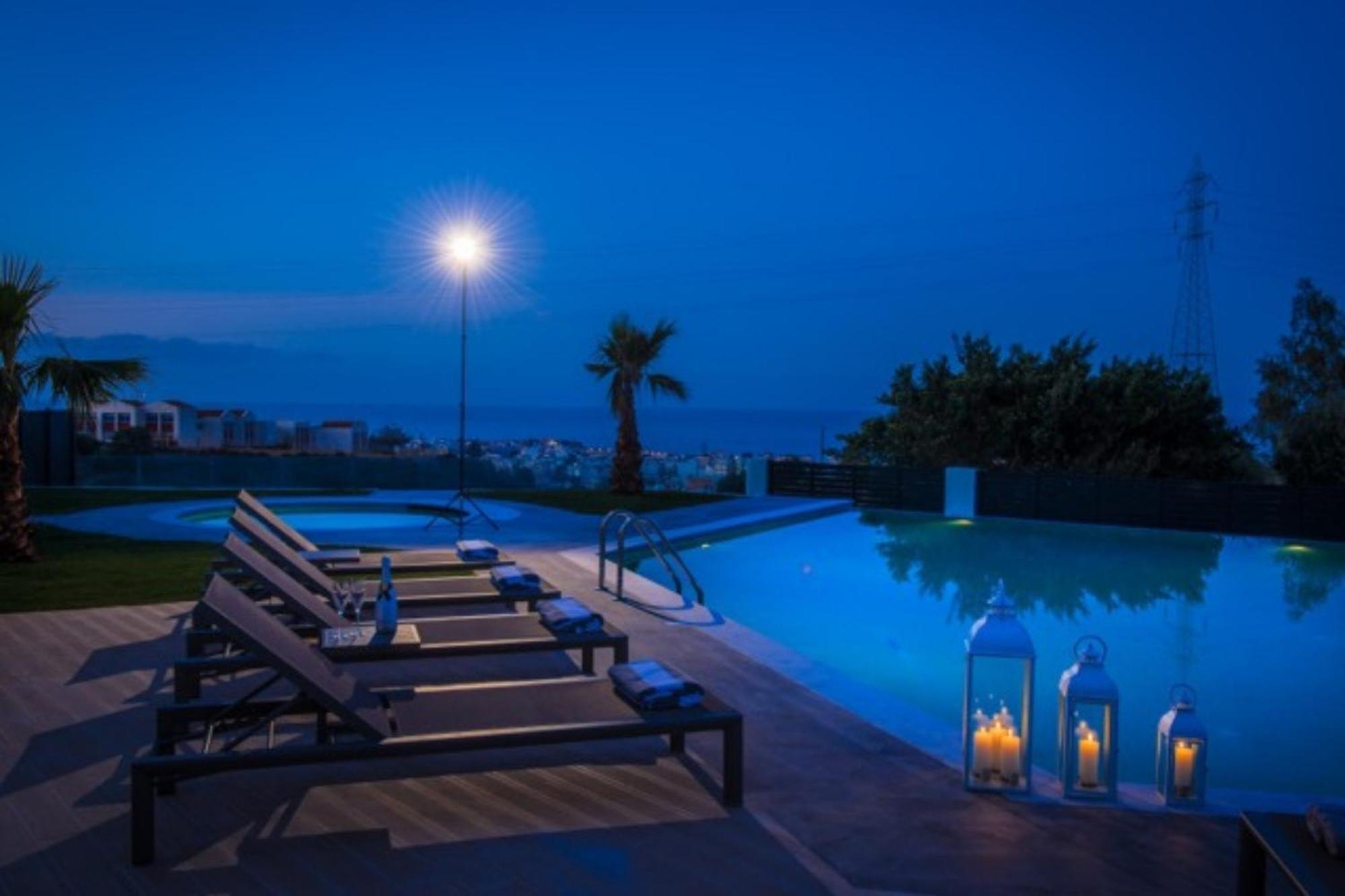 Orama Luxury Villa 4 Bedrooms With Private Pool Hersonissos  Exterior photo