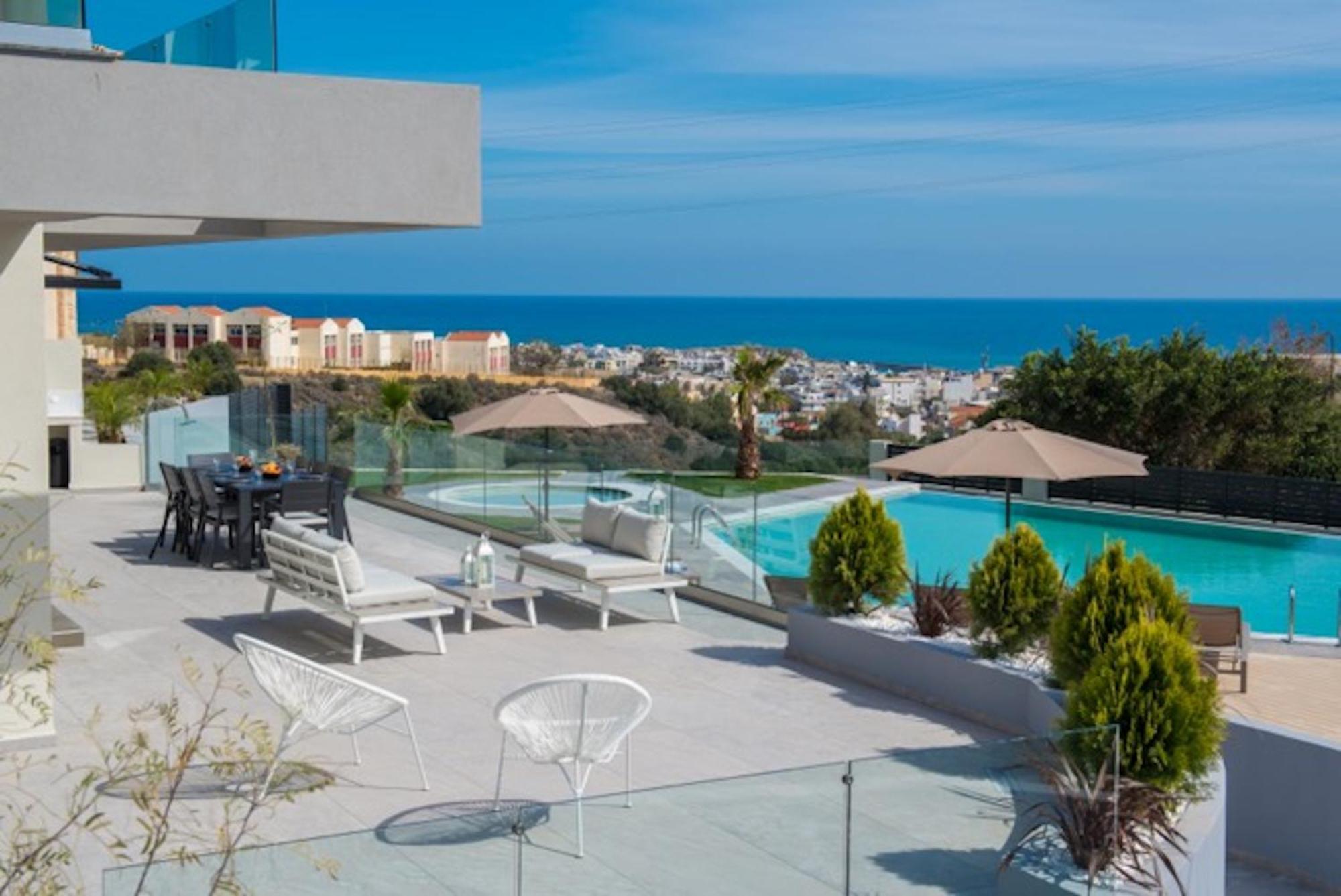Orama Luxury Villa 4 Bedrooms With Private Pool Hersonissos  Exterior photo